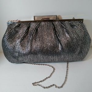 Dents Silver Mesh Sparkly Purse Si…